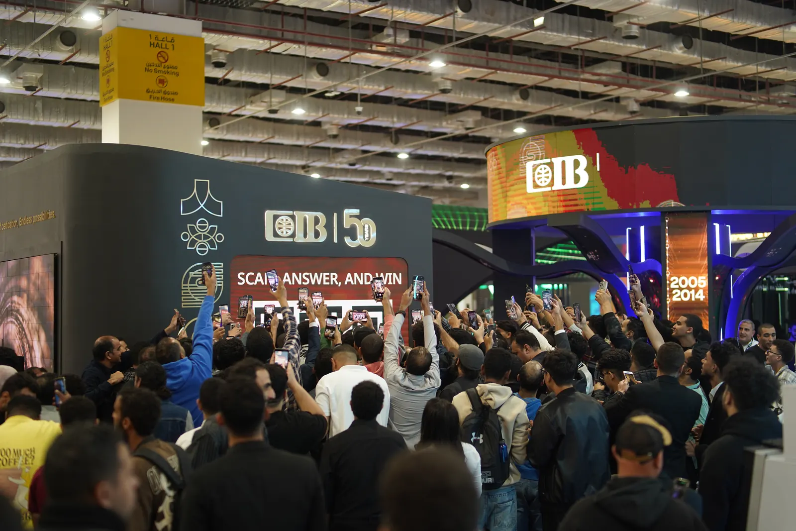 Visitors packed around CIB's 50 years stand at PAFIX 2025