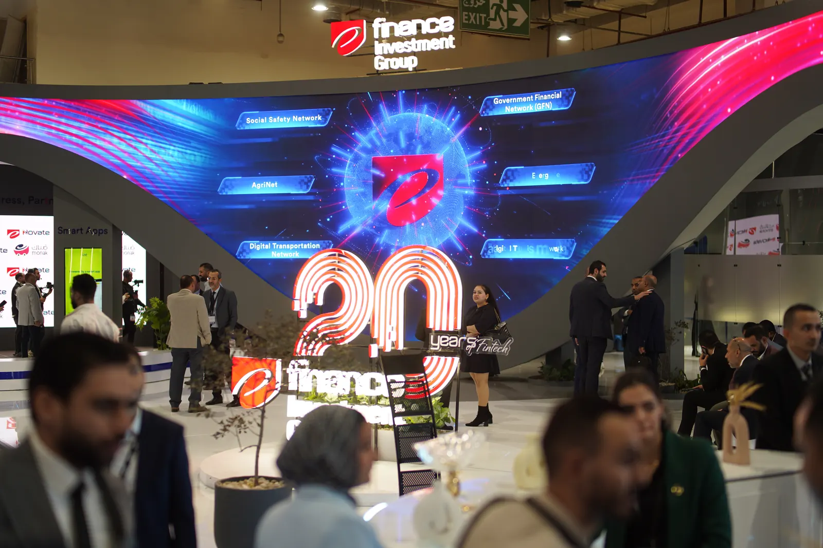 Visitors at e-finance's 20 years stand, PAFIX 2025
