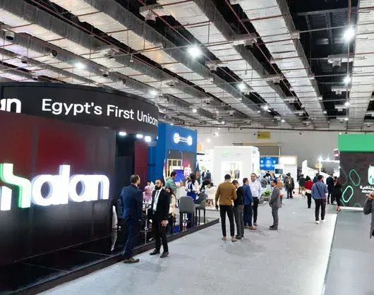 The halan stand, "Egypt's first unicorn", at PAFIX 2025